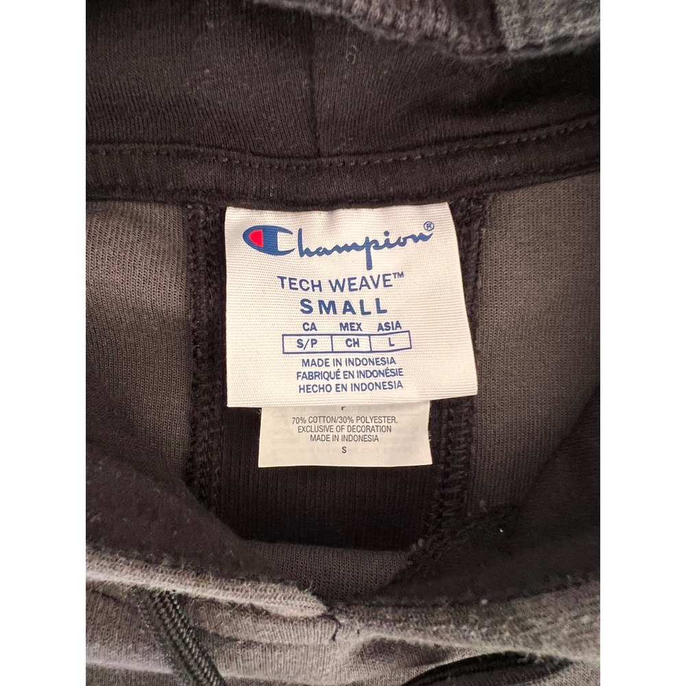 Champion Tech Weave Mens Small Camo Hoodie Pullover S9345 5529 Gray Black - Picture 5 of 11